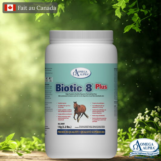 Biotic 8 Plus – Probiotics, enzymes and natural digestive support for horses