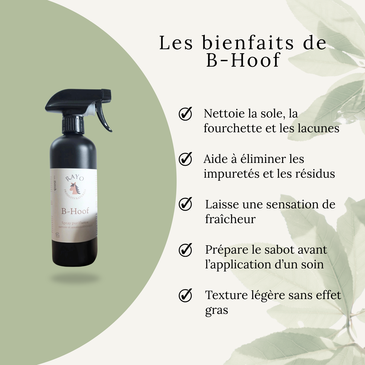 B-Hoof – Spray nettoyant pour sabots