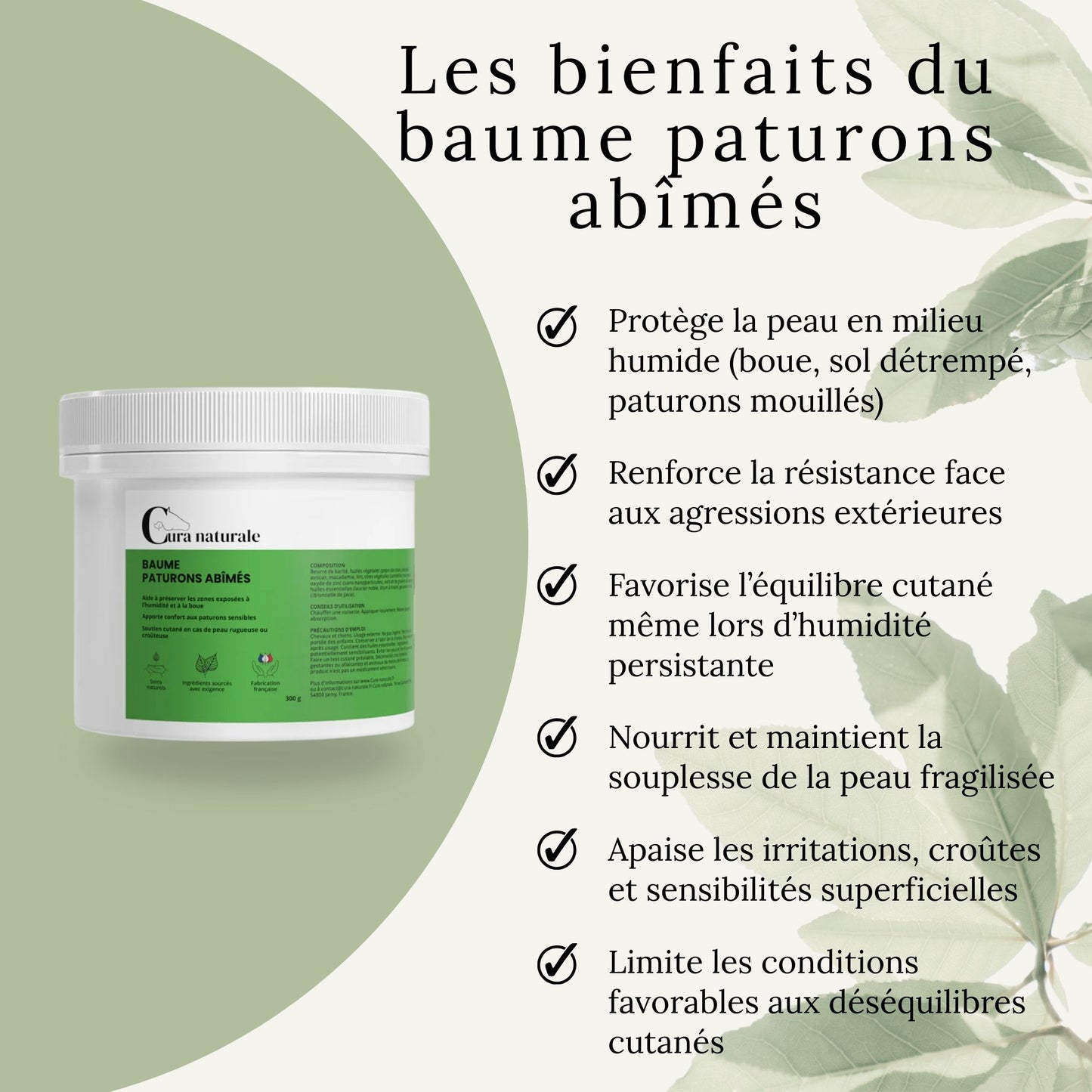 Baume paturons abîmés