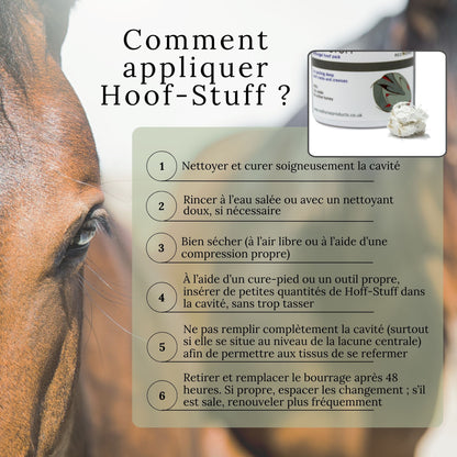Comment appliquer Hoof-Stuff dans une fissure du sabot