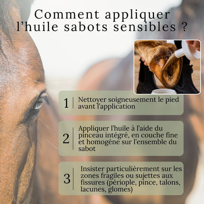 Huile sabots sensibles