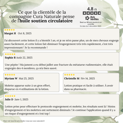 Huile soutien circulatoire