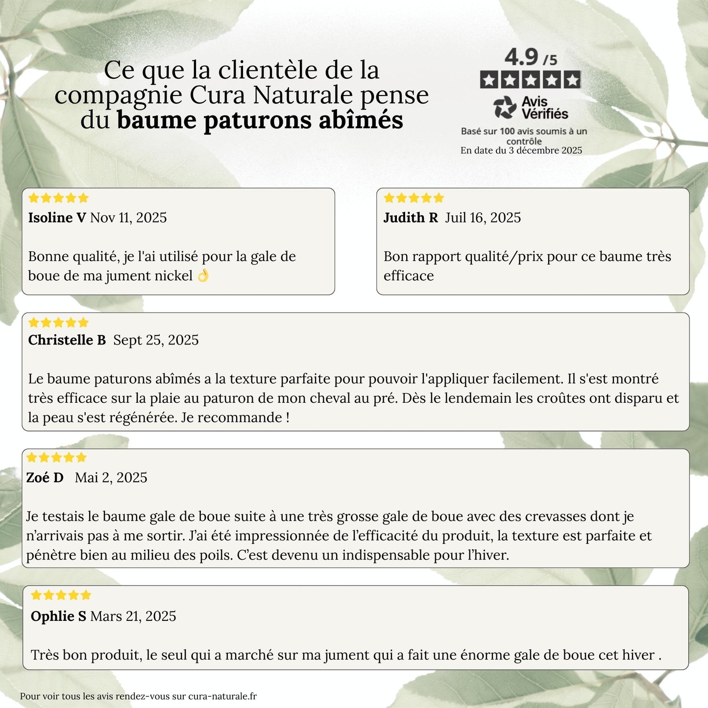 Baume paturons abîmés