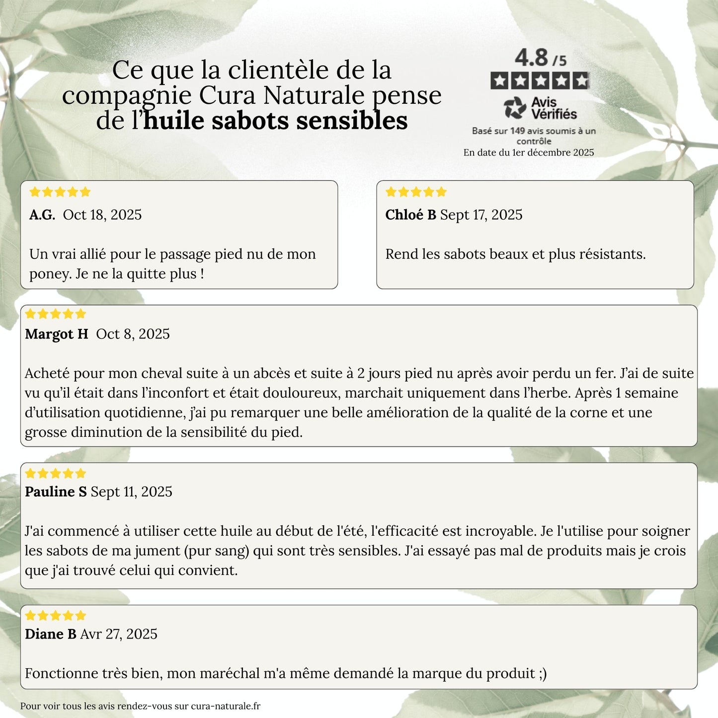 Huile sabots sensibles