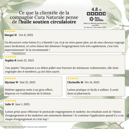 Huile soutien circulatoire