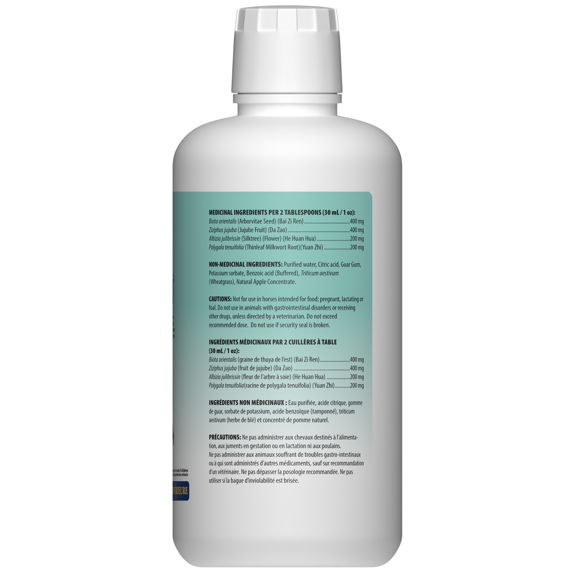 Bouteille de Chill de la marque Omega Alpha – supplément calmant naturel pour chevaux 1 litre