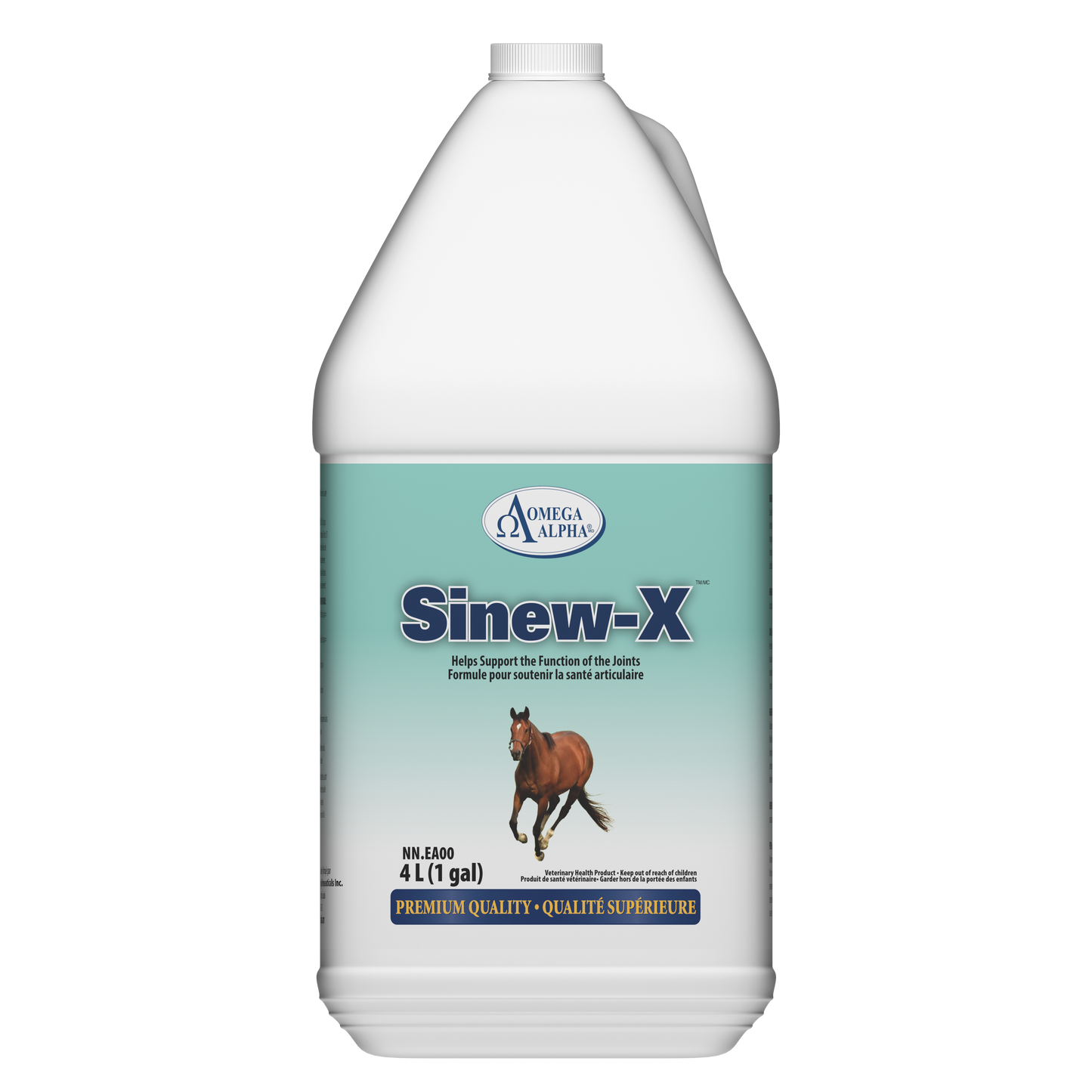 SINEW-X de la marque Omega Alpha – supplément naturel pour le soutien articulaire et locomoteur des chevaux 4 litres