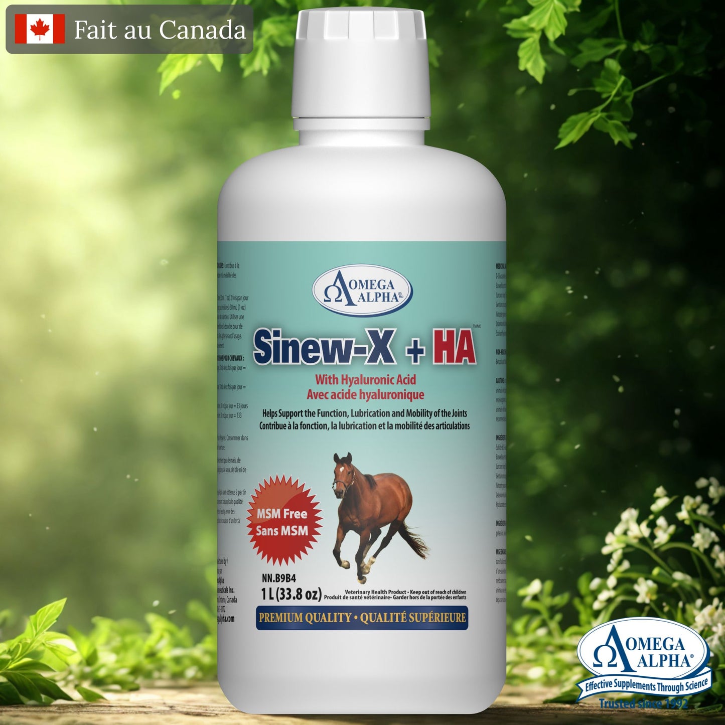 Complément pour les articulations du cheval – SINEW-X + acide hyaluronique