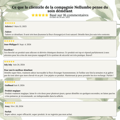 Soin démêlant pour le crin